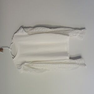 River Island Ivory Lace Sleeve Blouse